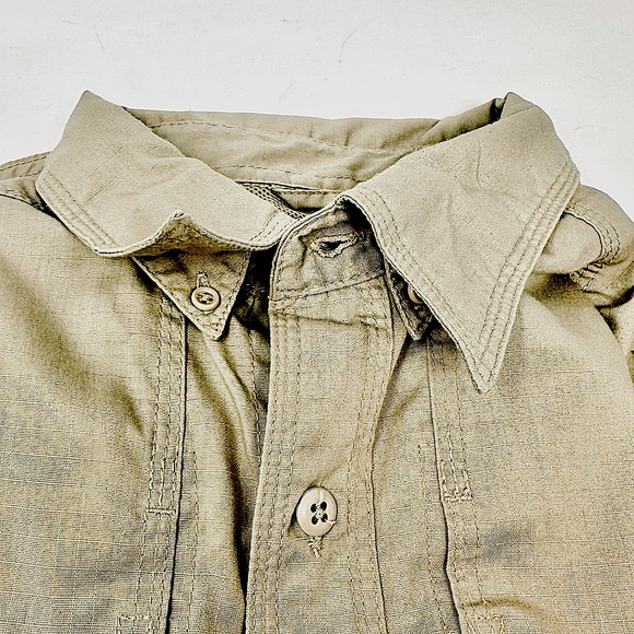 5.11 Tactical Taclite Professional Long-Sleeve Button-Up Work Shirt Sz XL Khaki - Picture 13 of 14